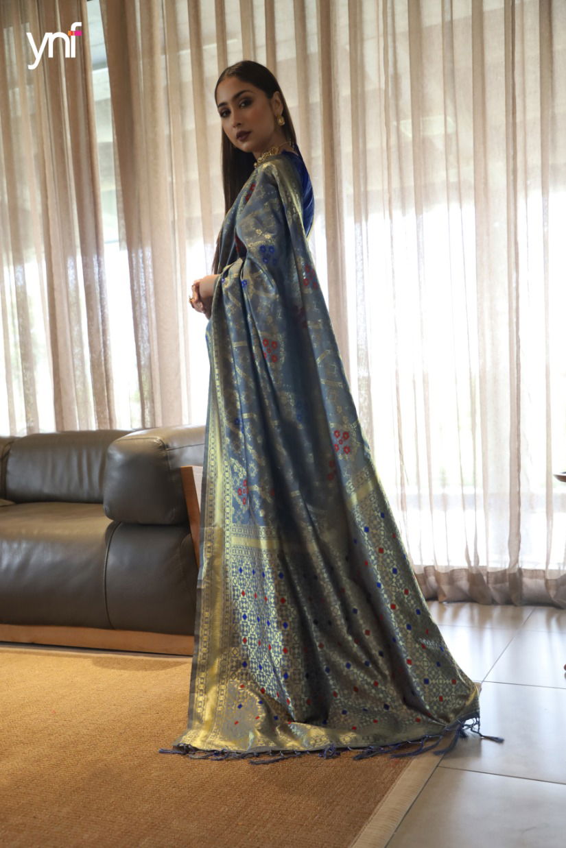 Ynf Palak Fancy Wear Poly Silk Saree New Collection